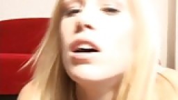 Blueeyed blonde teen begs for cum webcam show